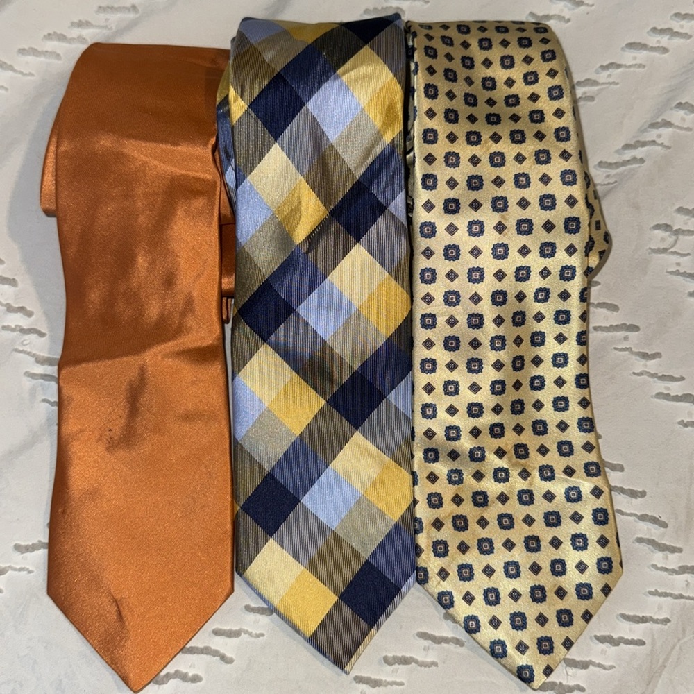 Silk Men’s Tie Bundle Vintage Cravate de France Murano Tommy Hilfiger Classic